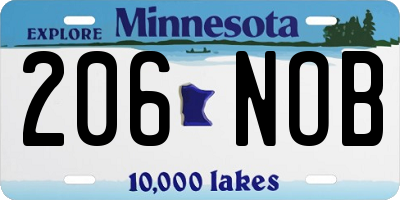 MN license plate 206NOB