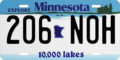 MN license plate 206NOH
