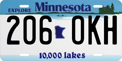 MN license plate 206OKH