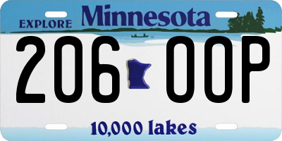 MN license plate 206OOP