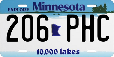 MN license plate 206PHC