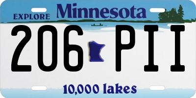 MN license plate 206PII