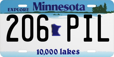 MN license plate 206PIL