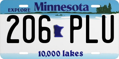 MN license plate 206PLU