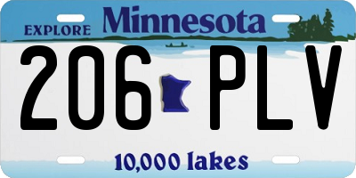 MN license plate 206PLV