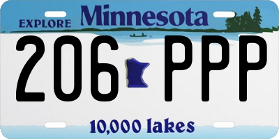 MN license plate 206PPP
