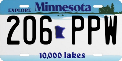 MN license plate 206PPW