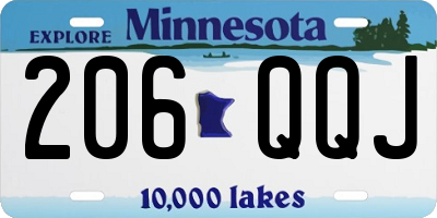 MN license plate 206QQJ