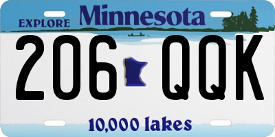 MN license plate 206QQK