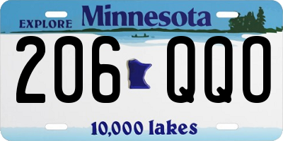 MN license plate 206QQO