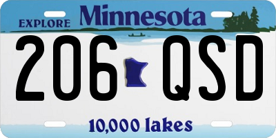 MN license plate 206QSD
