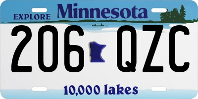 MN license plate 206QZC