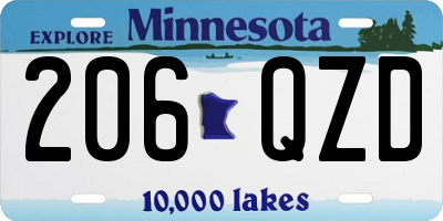 MN license plate 206QZD