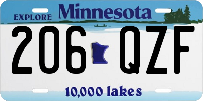 MN license plate 206QZF