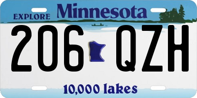 MN license plate 206QZH
