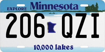 MN license plate 206QZI