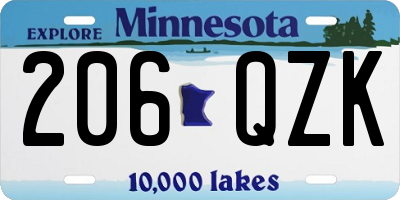 MN license plate 206QZK