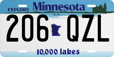 MN license plate 206QZL