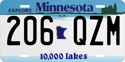 MN license plate 206QZM