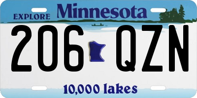 MN license plate 206QZN