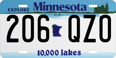 MN license plate 206QZO