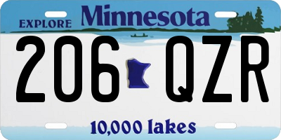 MN license plate 206QZR