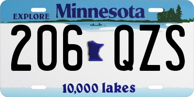 MN license plate 206QZS