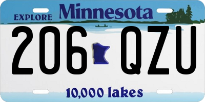 MN license plate 206QZU