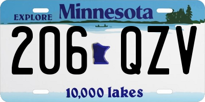 MN license plate 206QZV