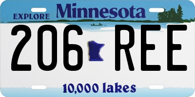 MN license plate 206REE