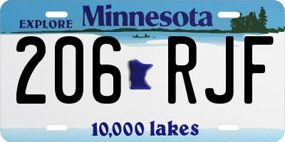 MN license plate 206RJF