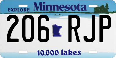 MN license plate 206RJP