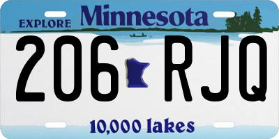 MN license plate 206RJQ