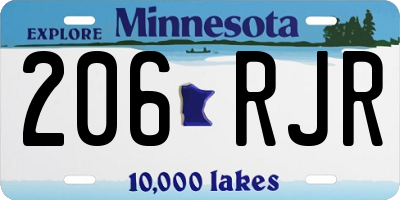 MN license plate 206RJR