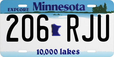 MN license plate 206RJU
