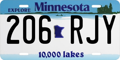 MN license plate 206RJY