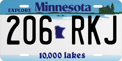 MN license plate 206RKJ