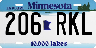 MN license plate 206RKL