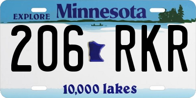 MN license plate 206RKR