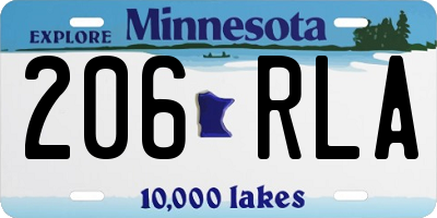 MN license plate 206RLA