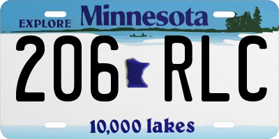 MN license plate 206RLC