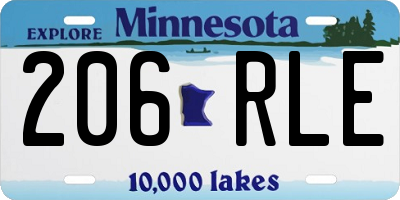 MN license plate 206RLE