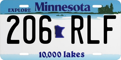 MN license plate 206RLF