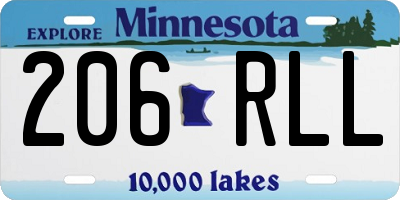 MN license plate 206RLL