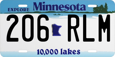 MN license plate 206RLM