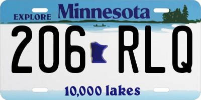 MN license plate 206RLQ