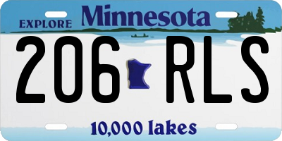 MN license plate 206RLS