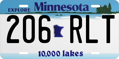MN license plate 206RLT