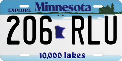 MN license plate 206RLU