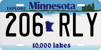 MN license plate 206RLY